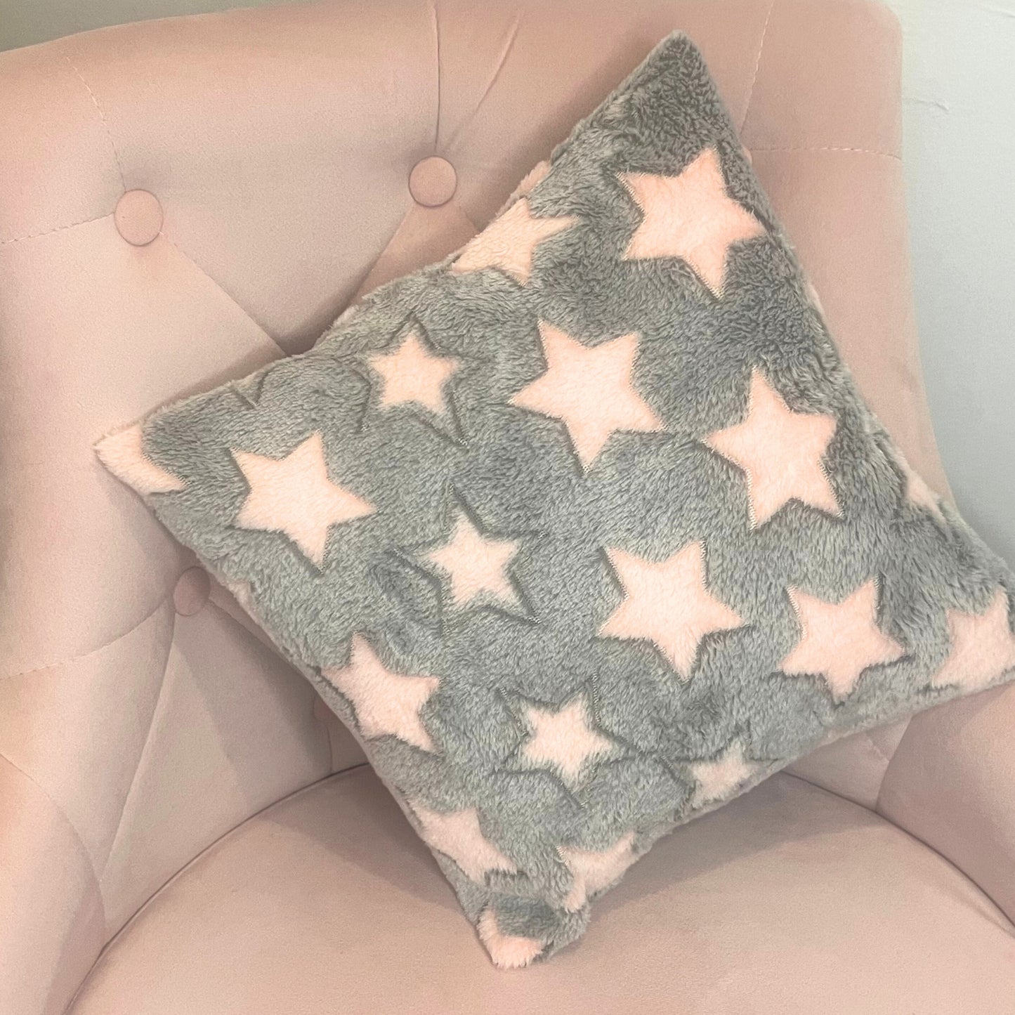 Star Fleece Cushion and Hot Water Bottle