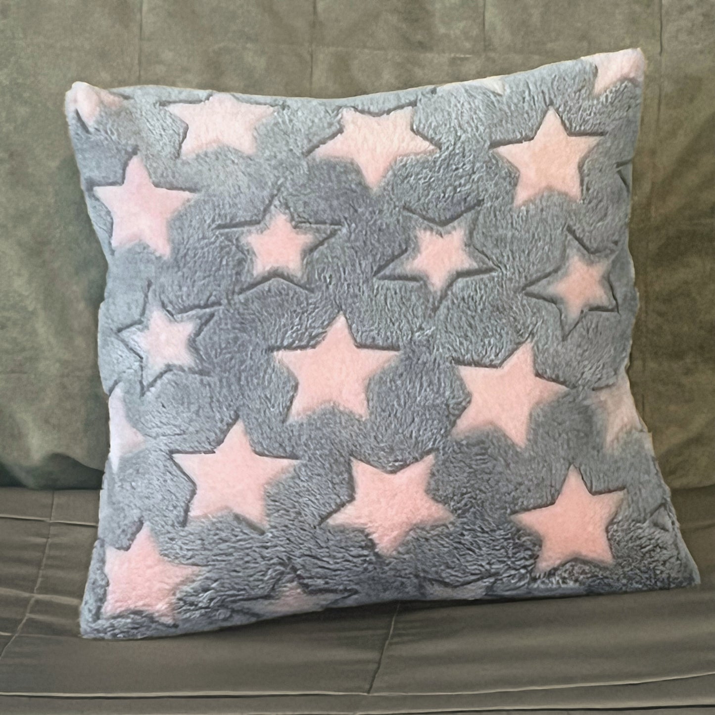 Star Fleece Cushion and Hot Water Bottle