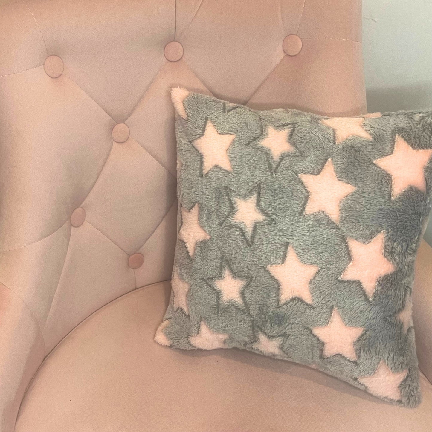 Star Fleece Cushion and Hot Water Bottle