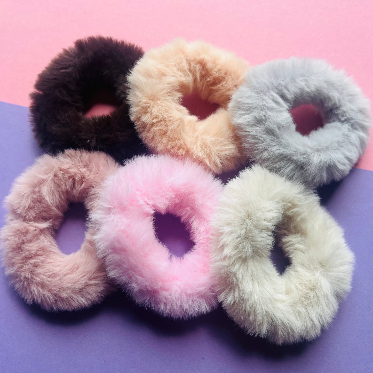 Shot of fur scrunchies