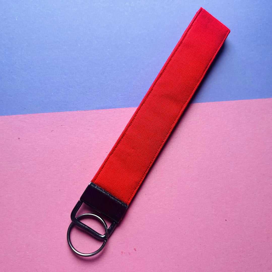 Matching red purse and key fob wristlet