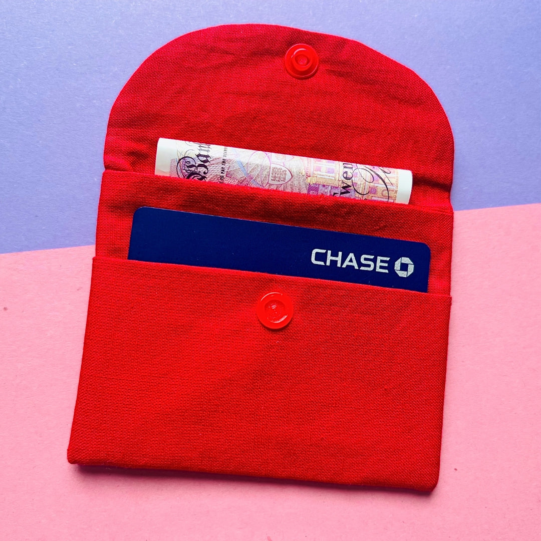 Matching red purse and key fob wristlet