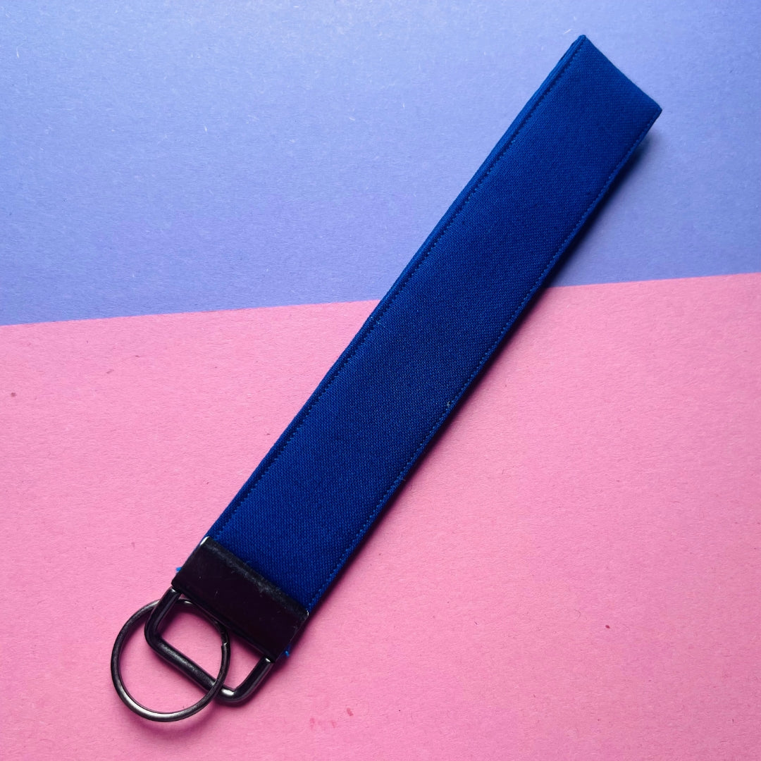 Matching blue purse and key fob wristlet