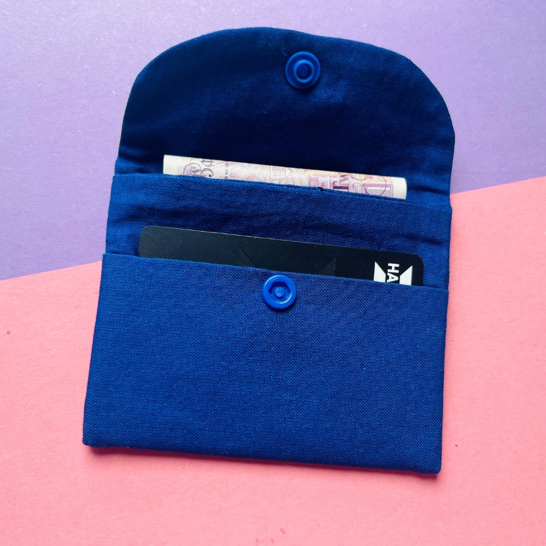 Matching blue purse and key fob wristlet