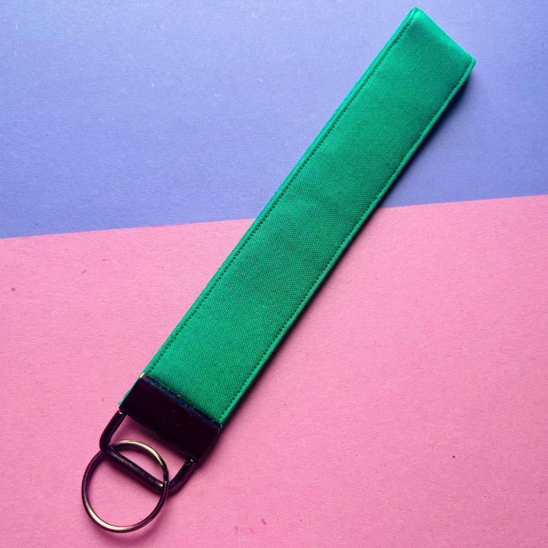 Matching green purse and key fob wristlet