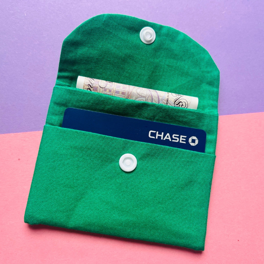 Matching green purse and key fob wristlet