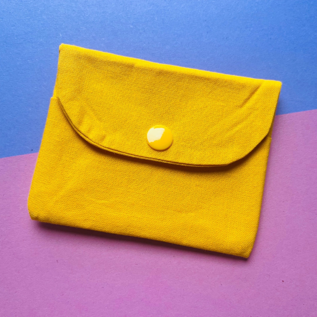 Matching yellow purse and key fob wristlet