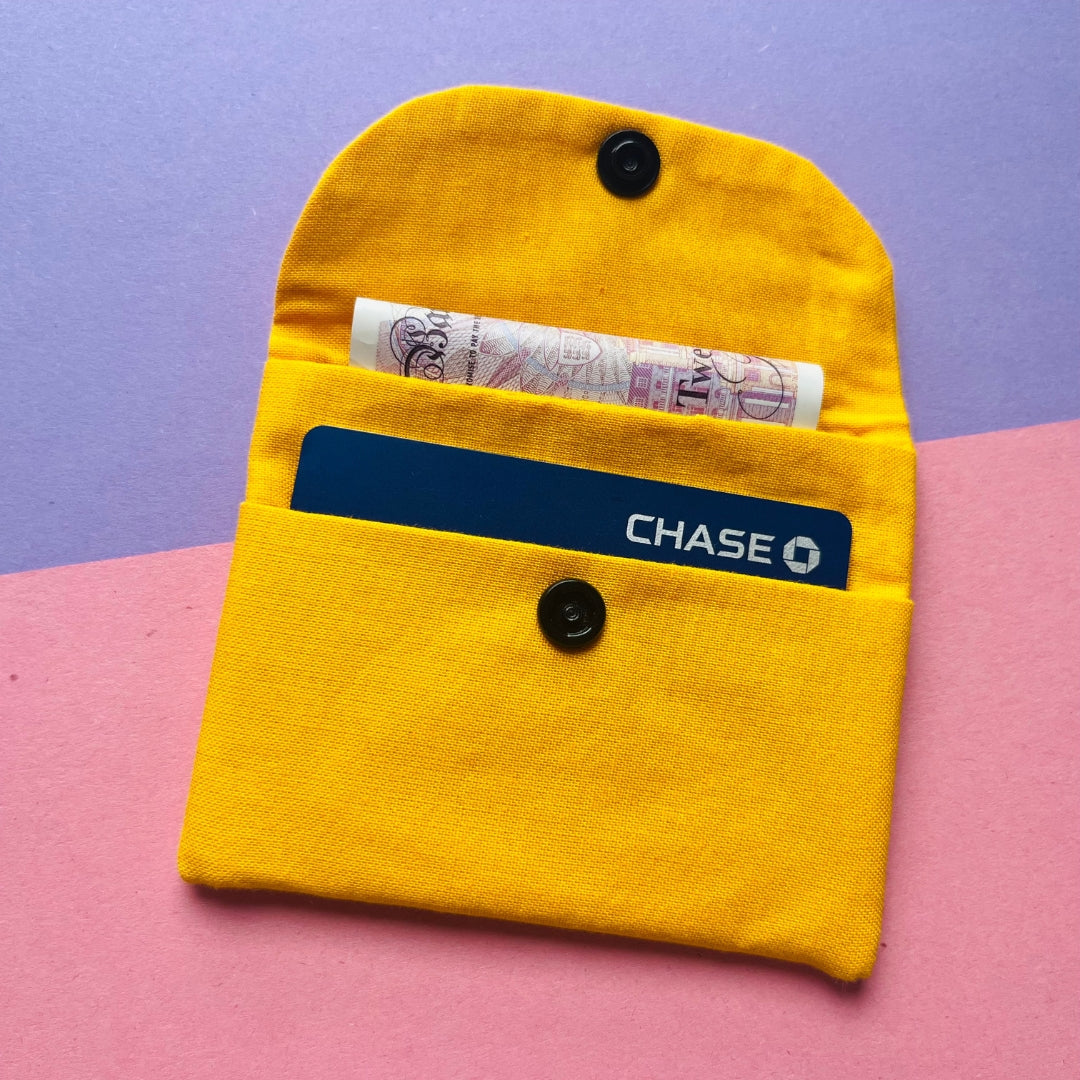 Matching yellow purse and key fob wristlet