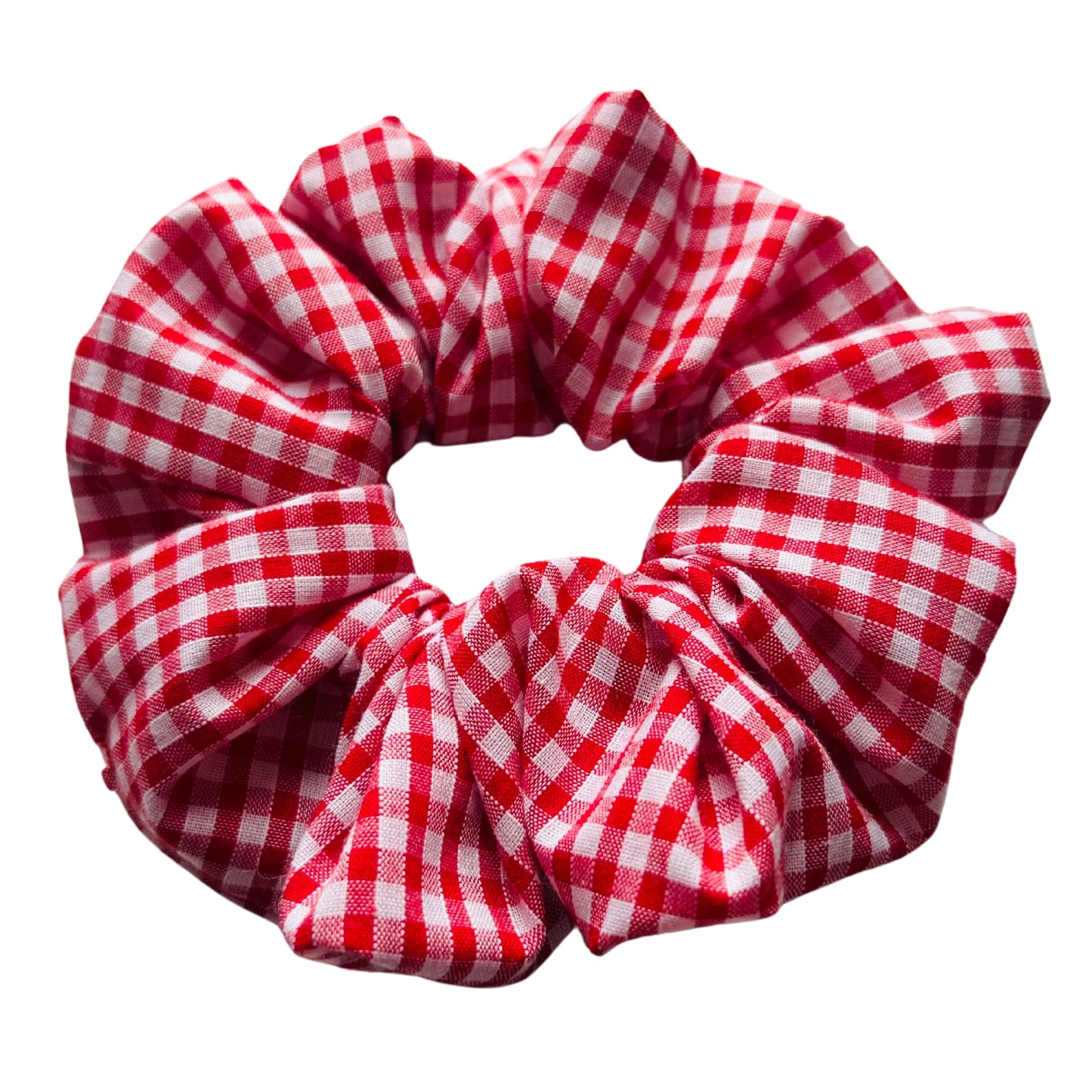 Red gingham scrunchie