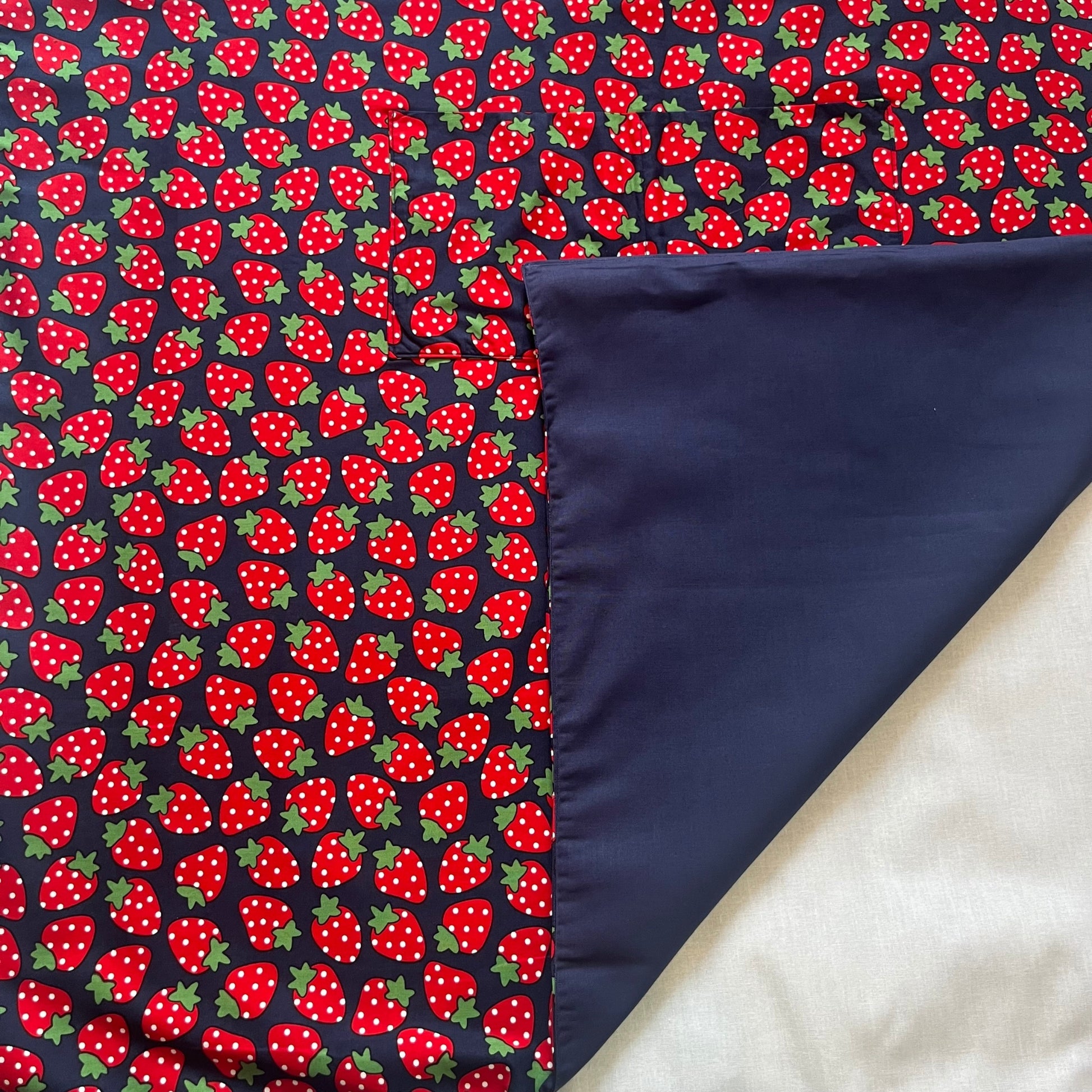 Lining shot of strawberry apron