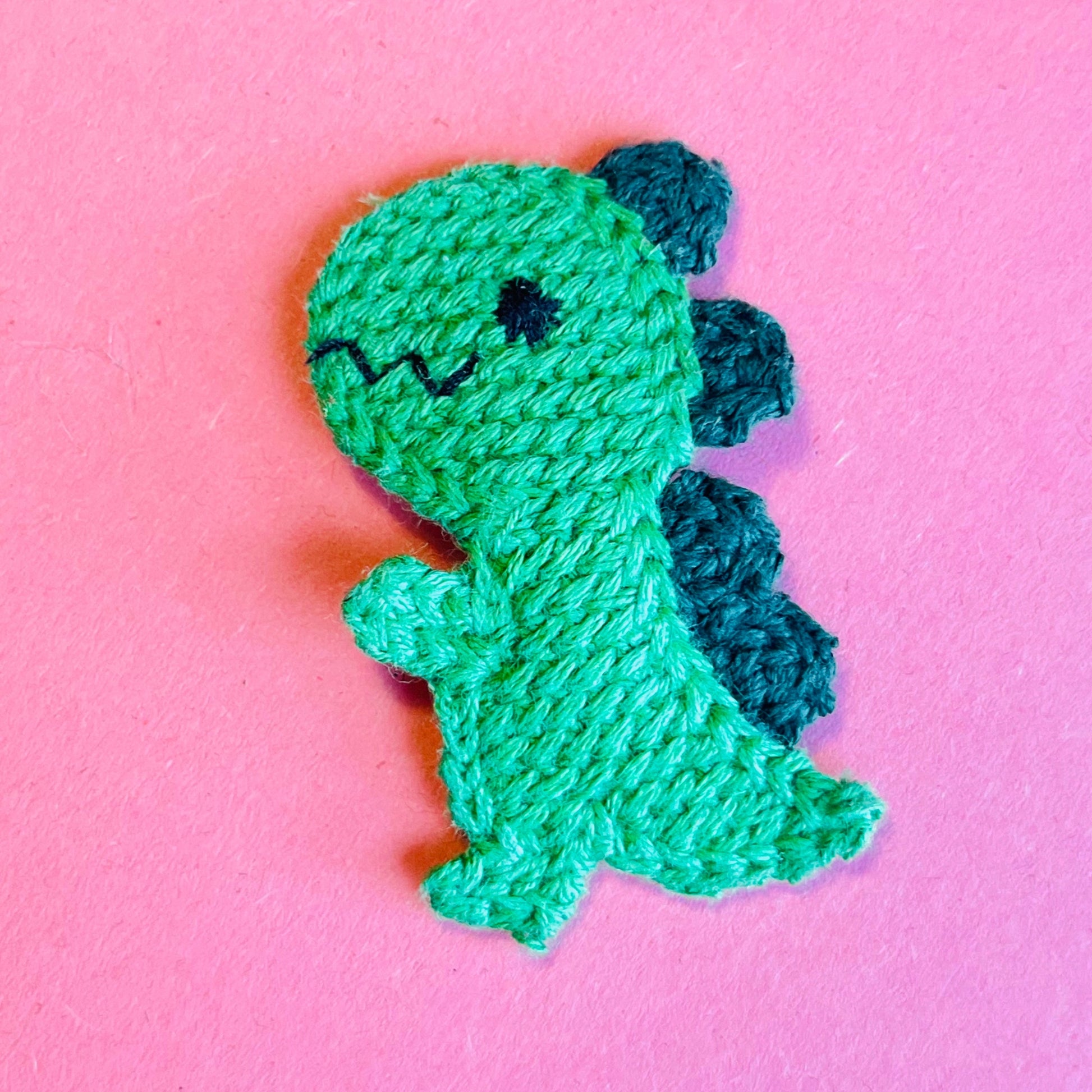 Dinosaur Crochet Hair Clip E for Eva