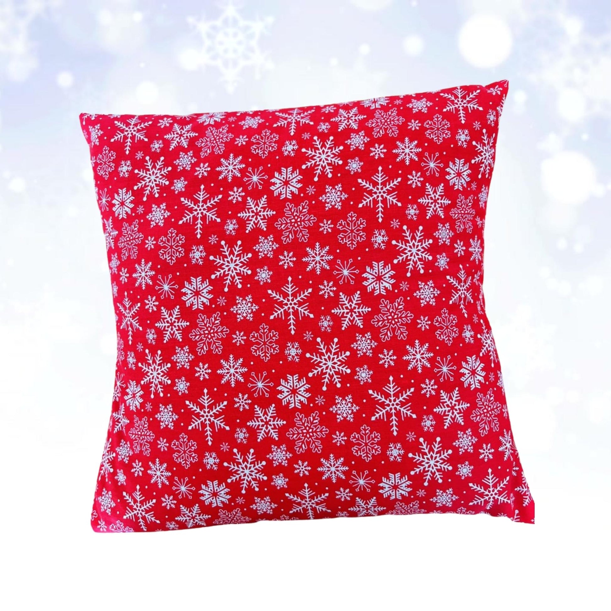 Christmas cushion cover red snowflake E for Eva