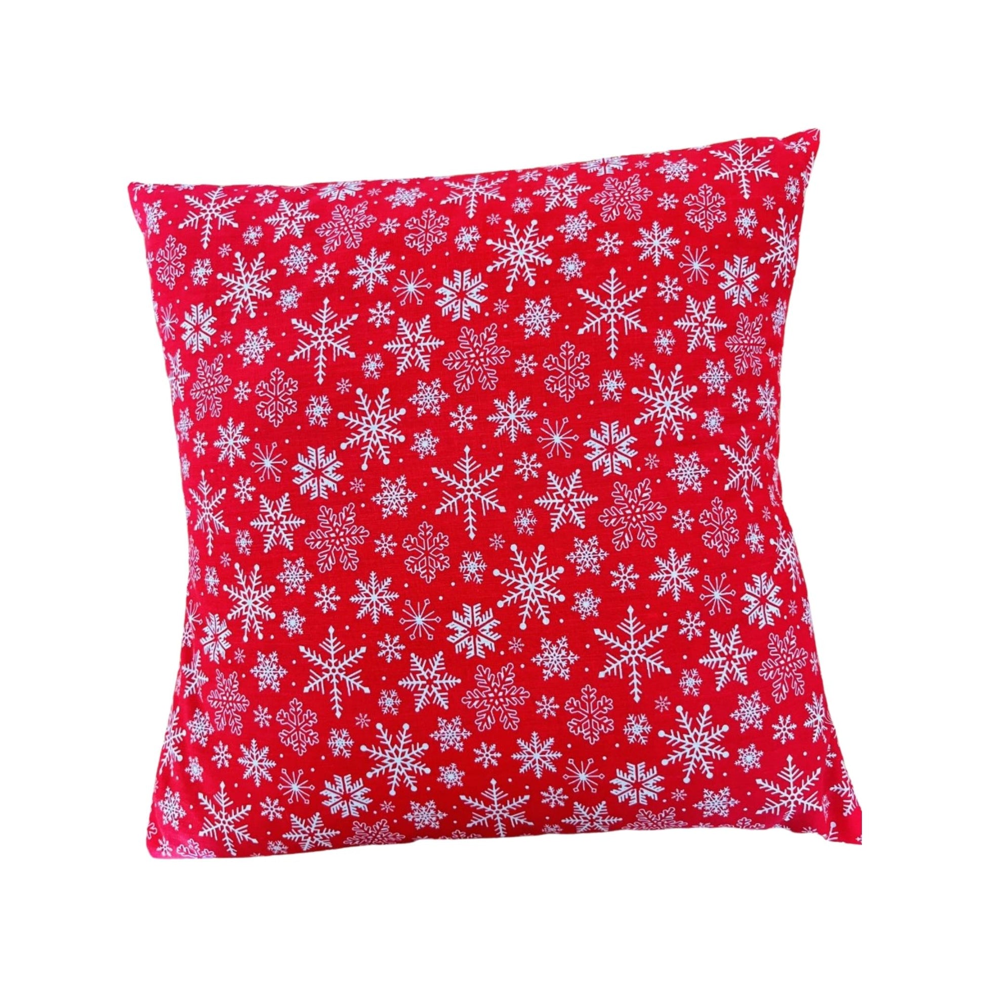 Christmas cushion cover envelope red snowflake E for Eva