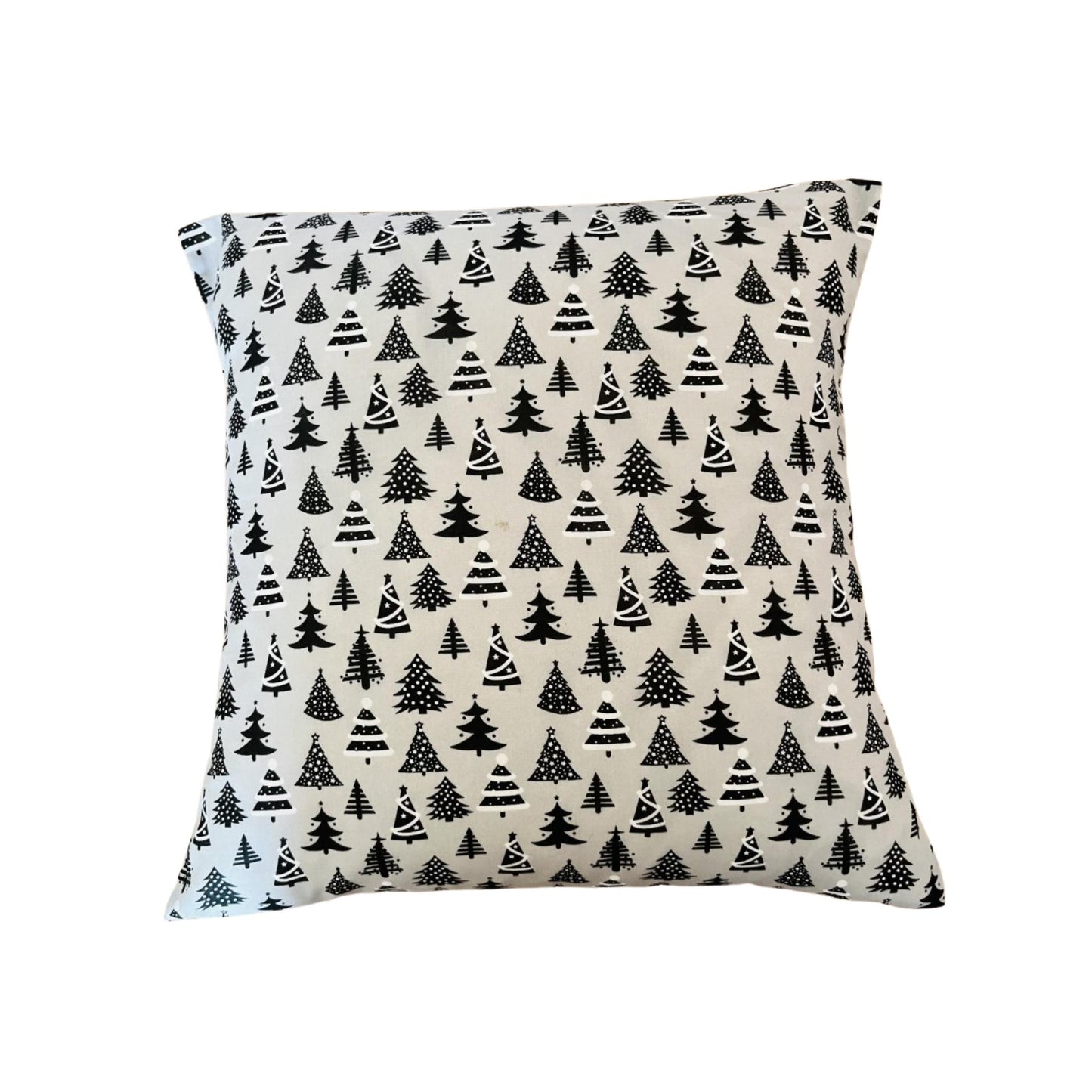 Christmas cushion cover envelope tree silver black E for Eva