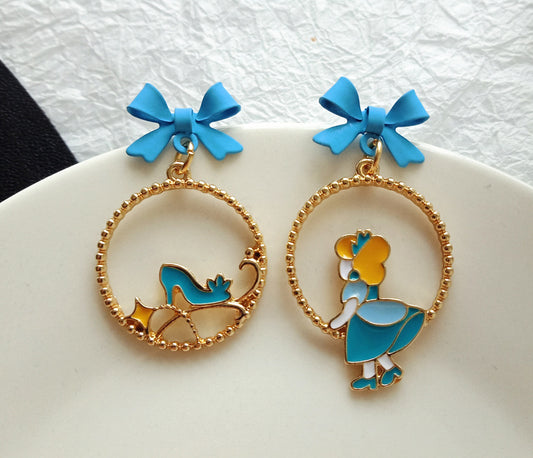 Styled shot of cinderella and the glass slipper earrings