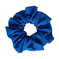 Plain blue school scrunchie E for Eva