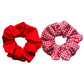 Overview of school red hair scrunchie set E for Eva