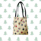 Christmas penguin tote bag E for Eva