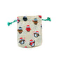 flat open view of penguin gift bag E for Eva