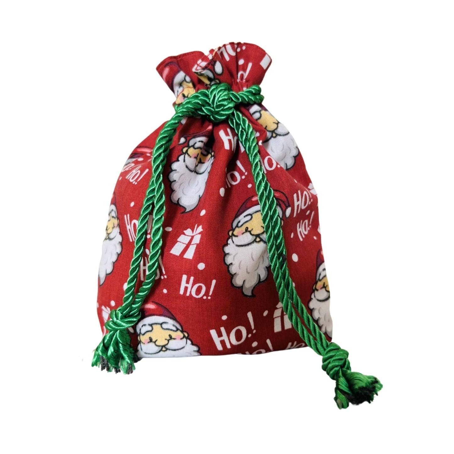 Santa Christmas Drawstring gift bag E for Eva